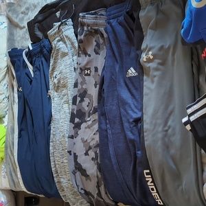 Lot of Under Armour and Adidas Boys Joggers